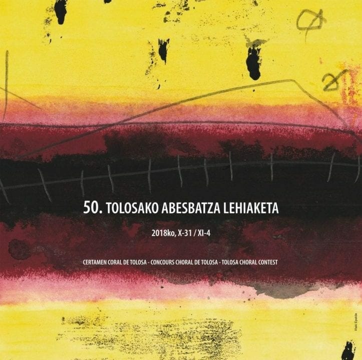 Cartel Certamen Coral Internacional de Tolosa 2018 - 50 Aniversario