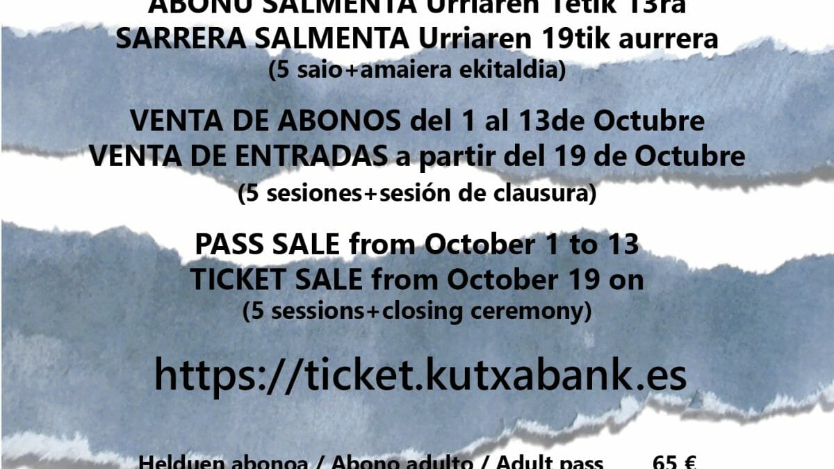 Tickets of the 51st Tolosa Choral Contest on sale 10